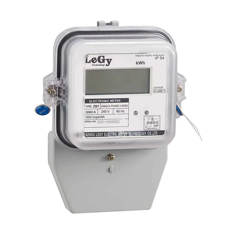 Layar LCD Fase Tunggal Pengukur Energi Cerdas Multifungsi